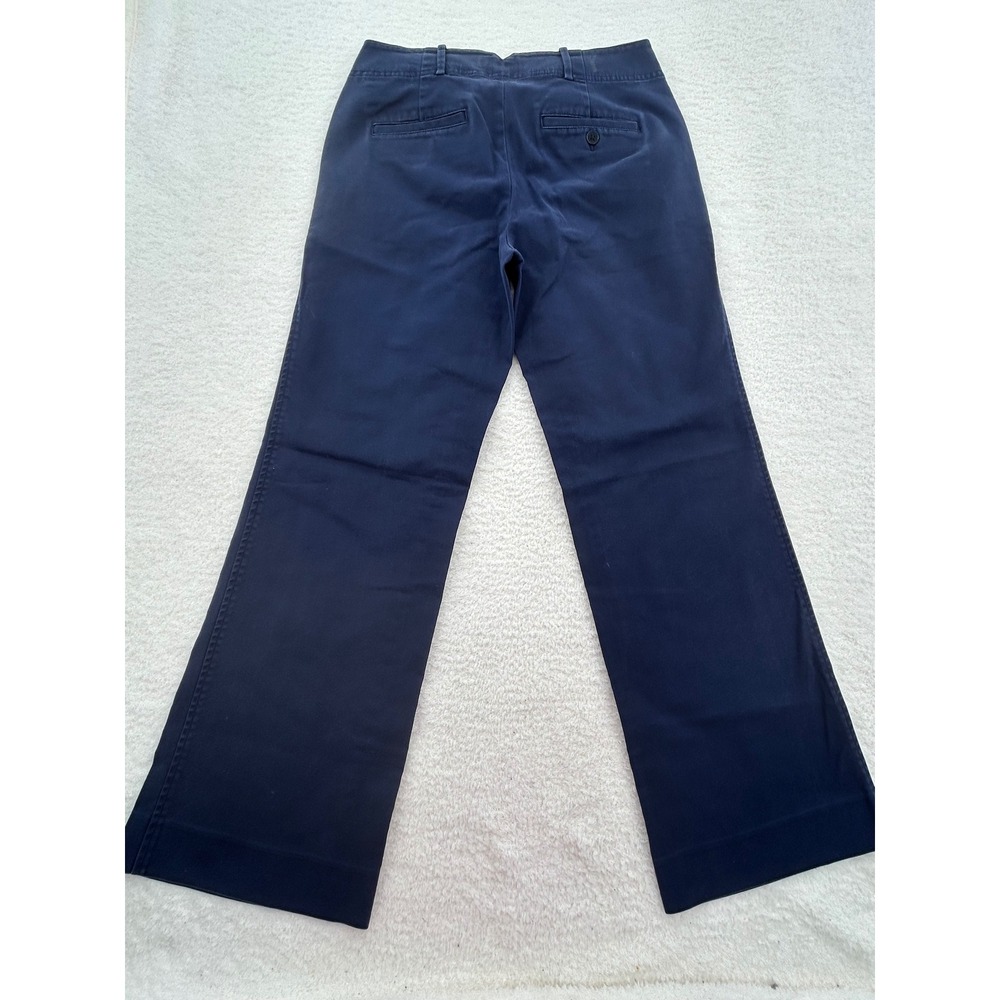 Lauren Ralph Lauren Petite Navy Blue Wide Leg Stretch Cotton Chino Pants 6P - Picture 7 of 8